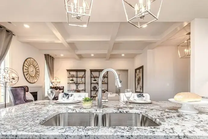 Luxury kitchen with a granite counterop