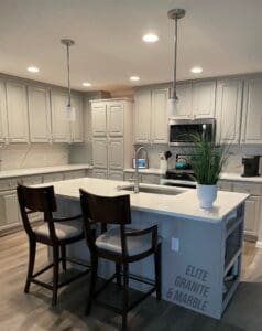 Remodeled Kitchen with Custom Kitchen Cabinets